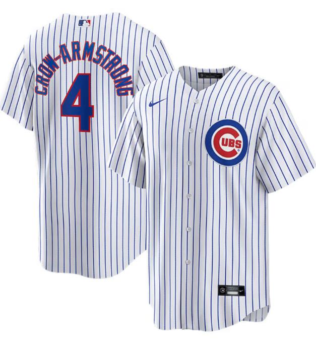 NIKE Men's Chicago Cubs Pete Crow-Armstrong #4 White Home Replica Jersey