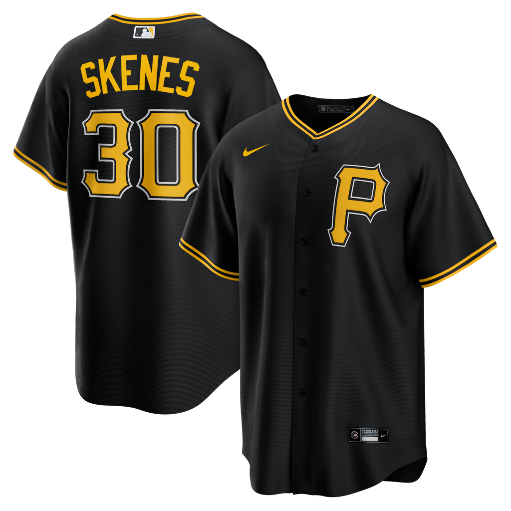 Men's Paul Skenes Pittsburgh Pirates Nike Black Alternate Replica Team Jersey