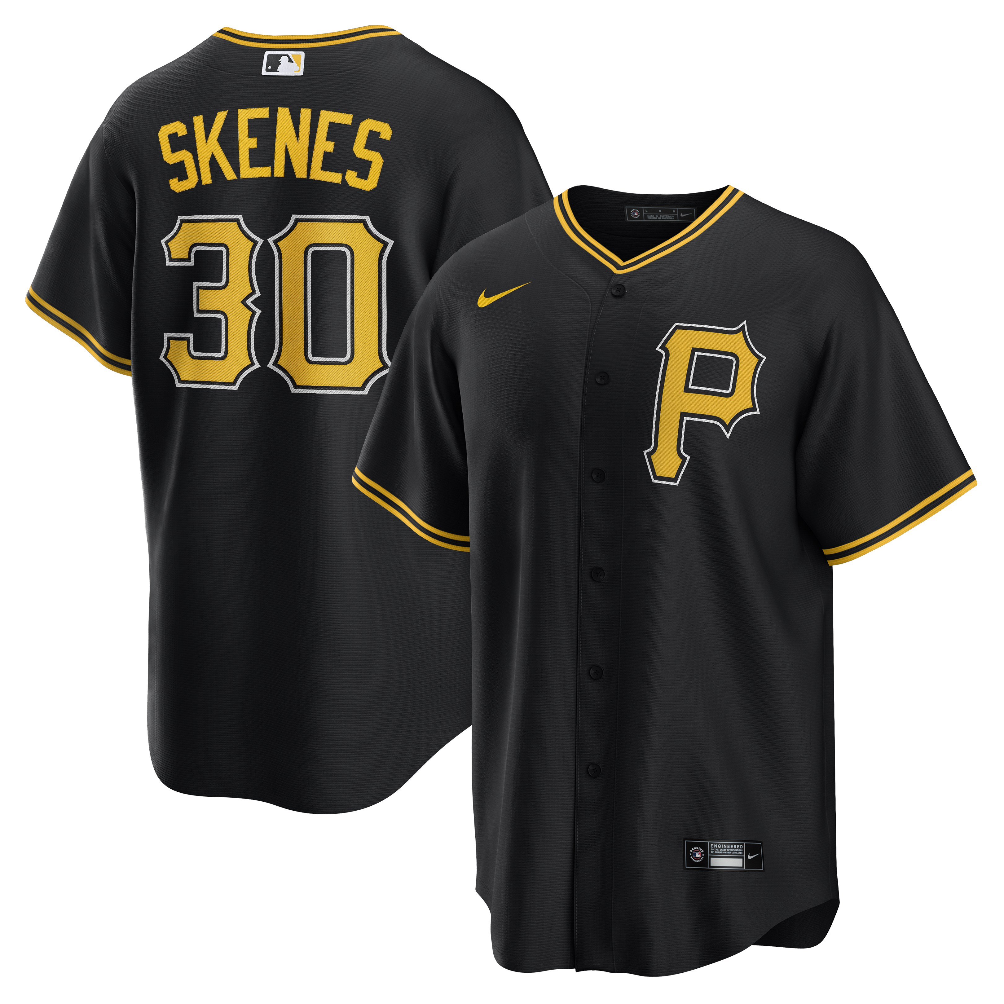 Men's Paul Skenes Pittsburgh Pirates Nike Black Alternate Replica Team Jersey