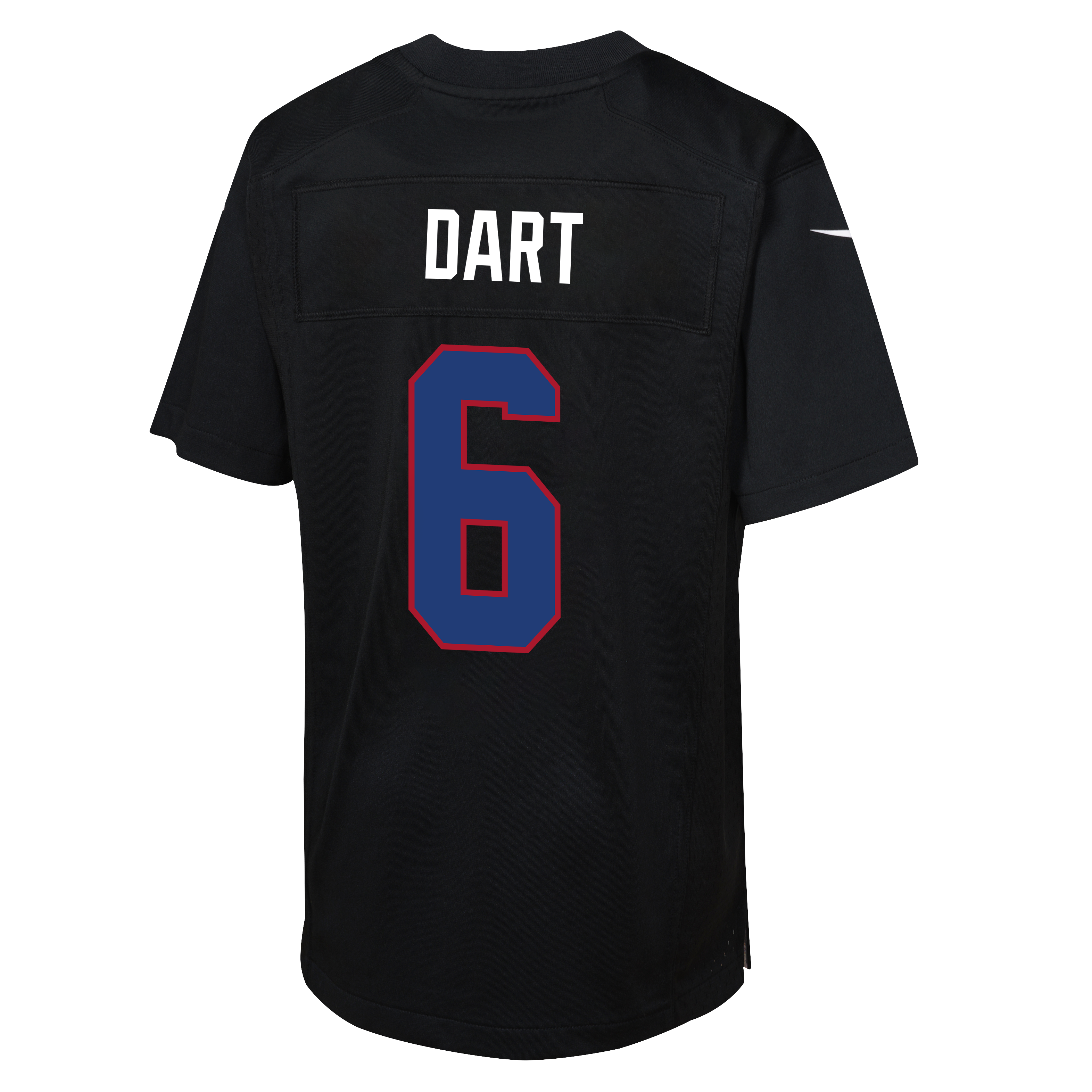 Youth Jaxson Dart New York Giants Alternate Black Nike Game Jersey