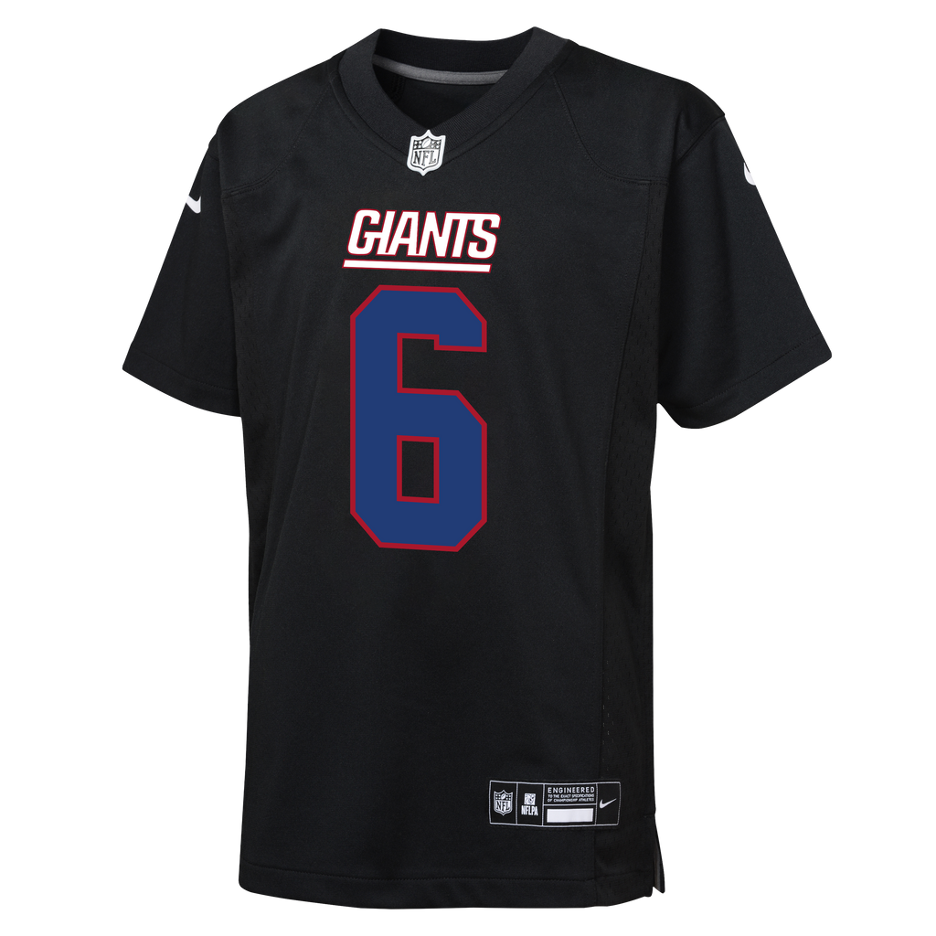Youth Jaxson Dart New York Giants Alternate Black Nike Game Jersey