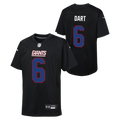 Youth Jaxson Dart New York Giants Alternate Black Nike Game Jersey