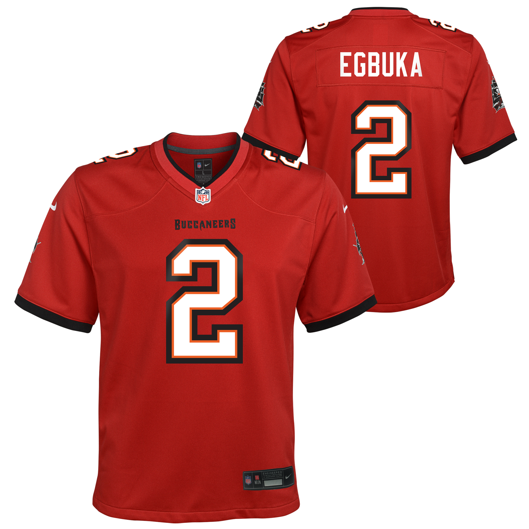 Youth Tampa Bay Buccaneers Emeka Egbuka Nike Red Nike Game Jersey