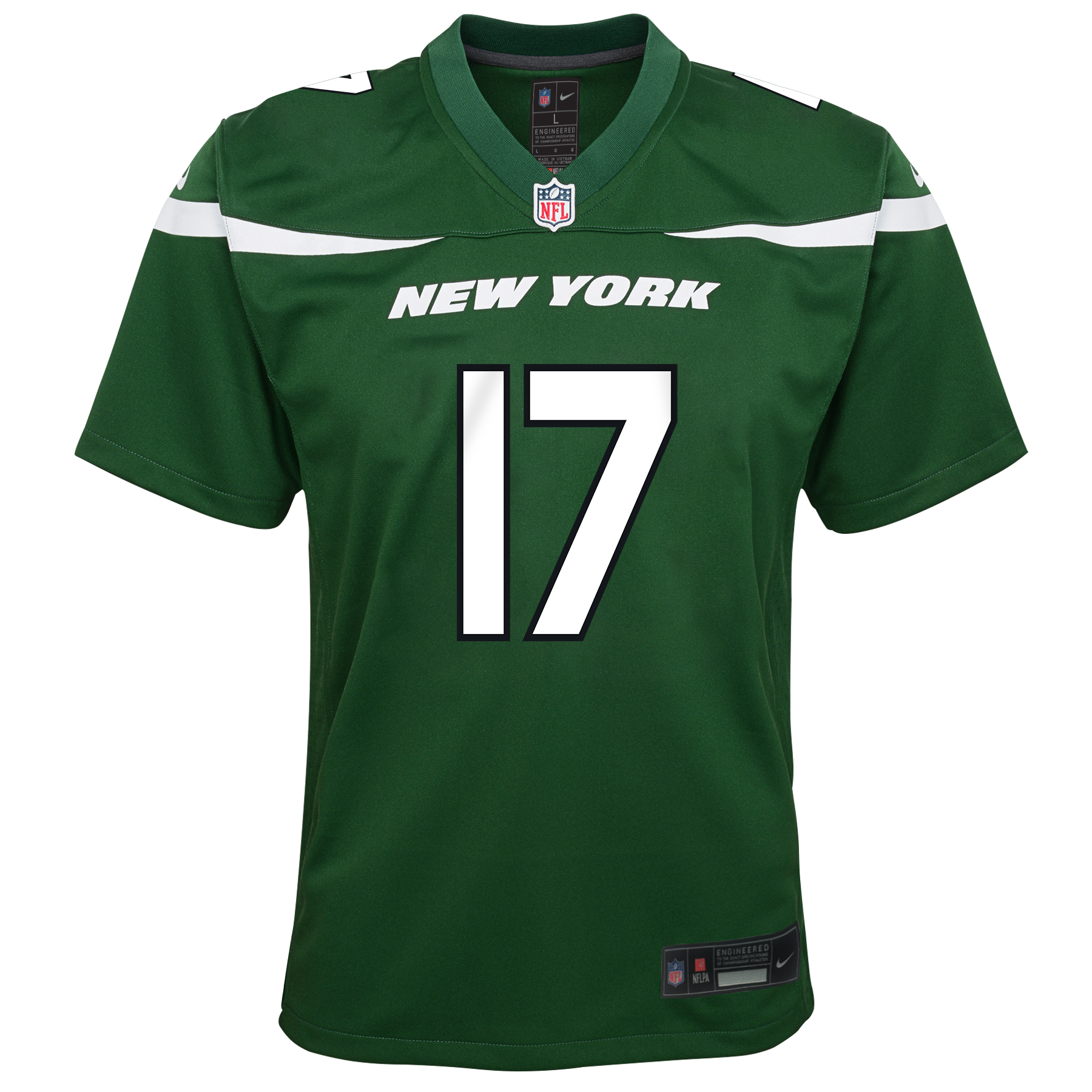 Youth Garrett Wilson New York Jets Nike Green Game Replica Jersey