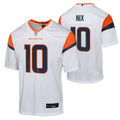 Youth Denver Broncos Bo Nix Nike White Road Team Jersey