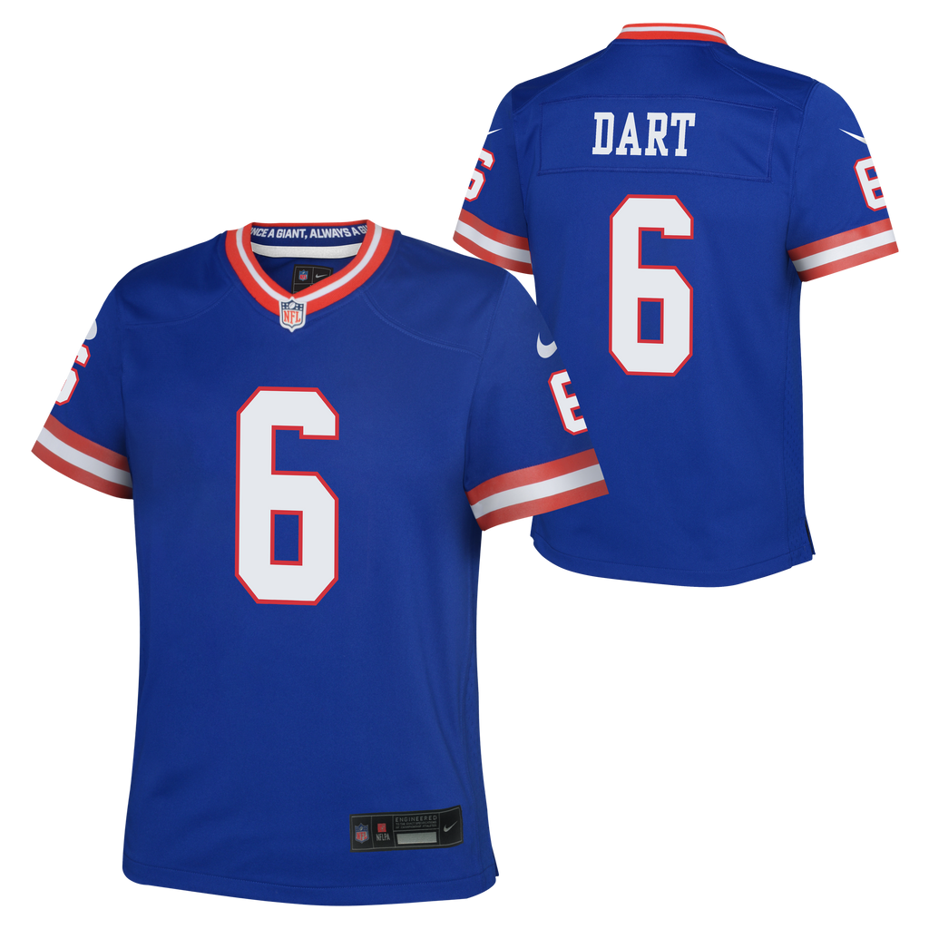 Youth Jaxon Dart New York Giants Alternate Red/Blue Nike Game Jersey