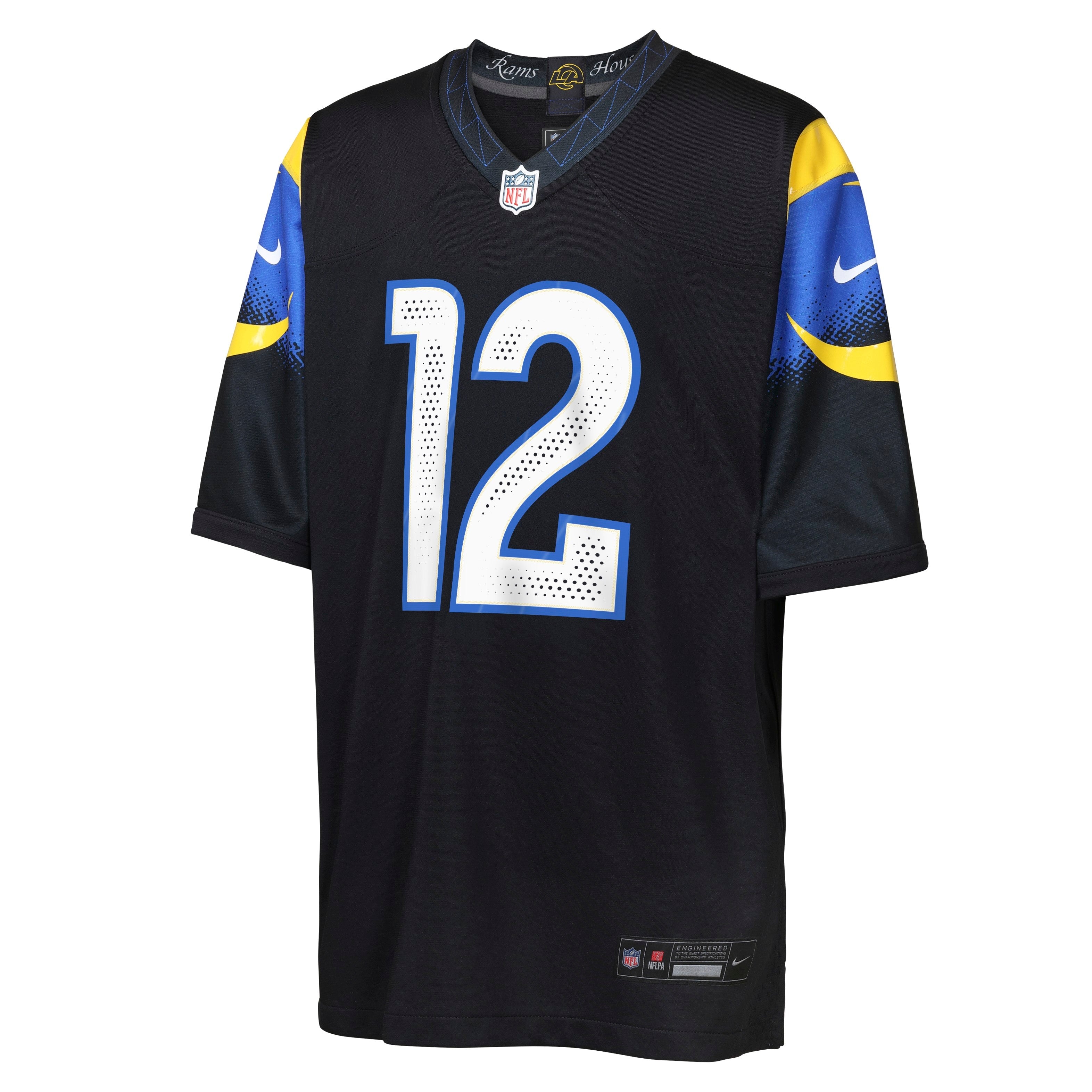 Youth Los Angeles Rams Puka Nacua #12 Black 2026 Rivalries Collection Nike Game Jersey