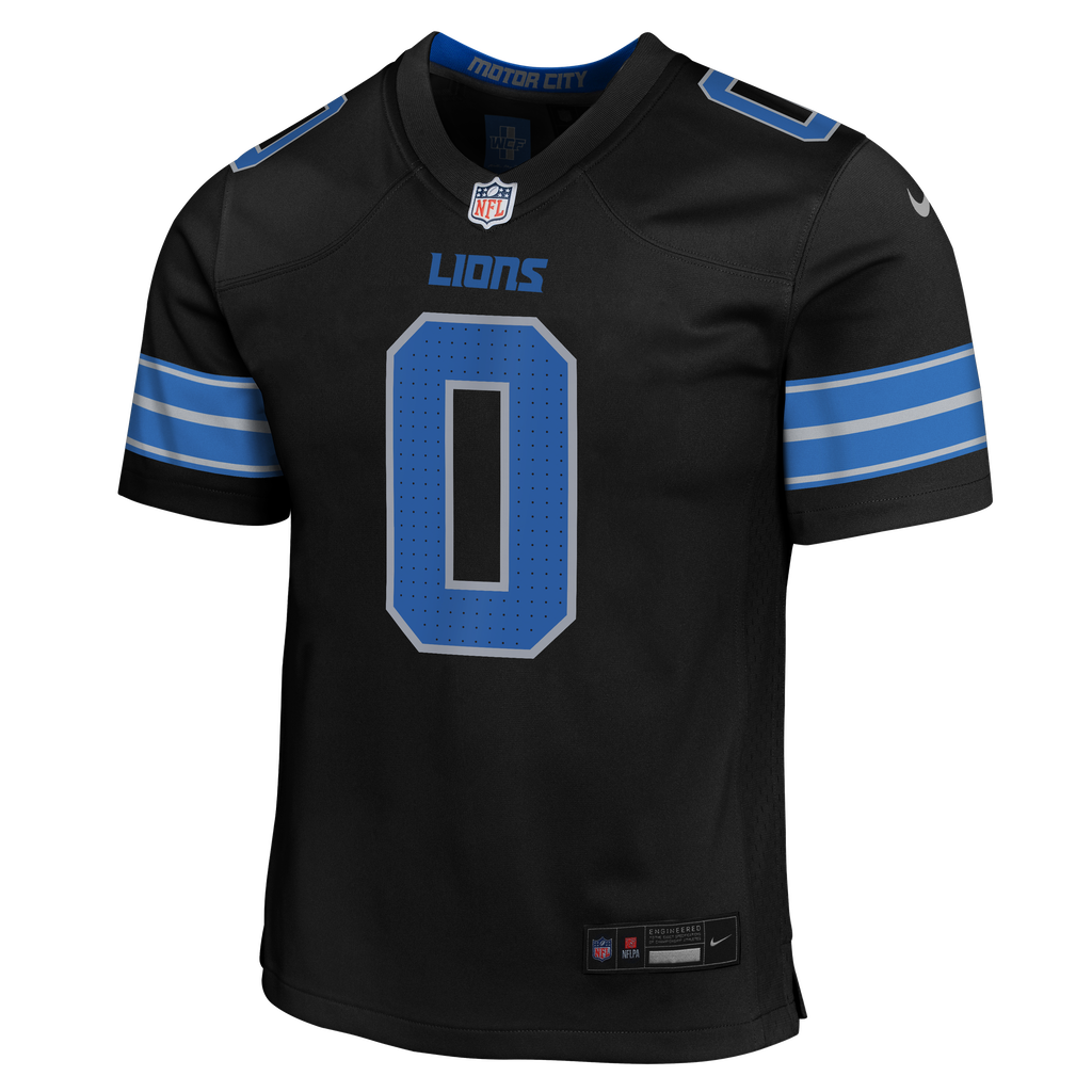 Youth Detroit Lions Jahmyr Gibbs Nike Black Alternate Game Jersey