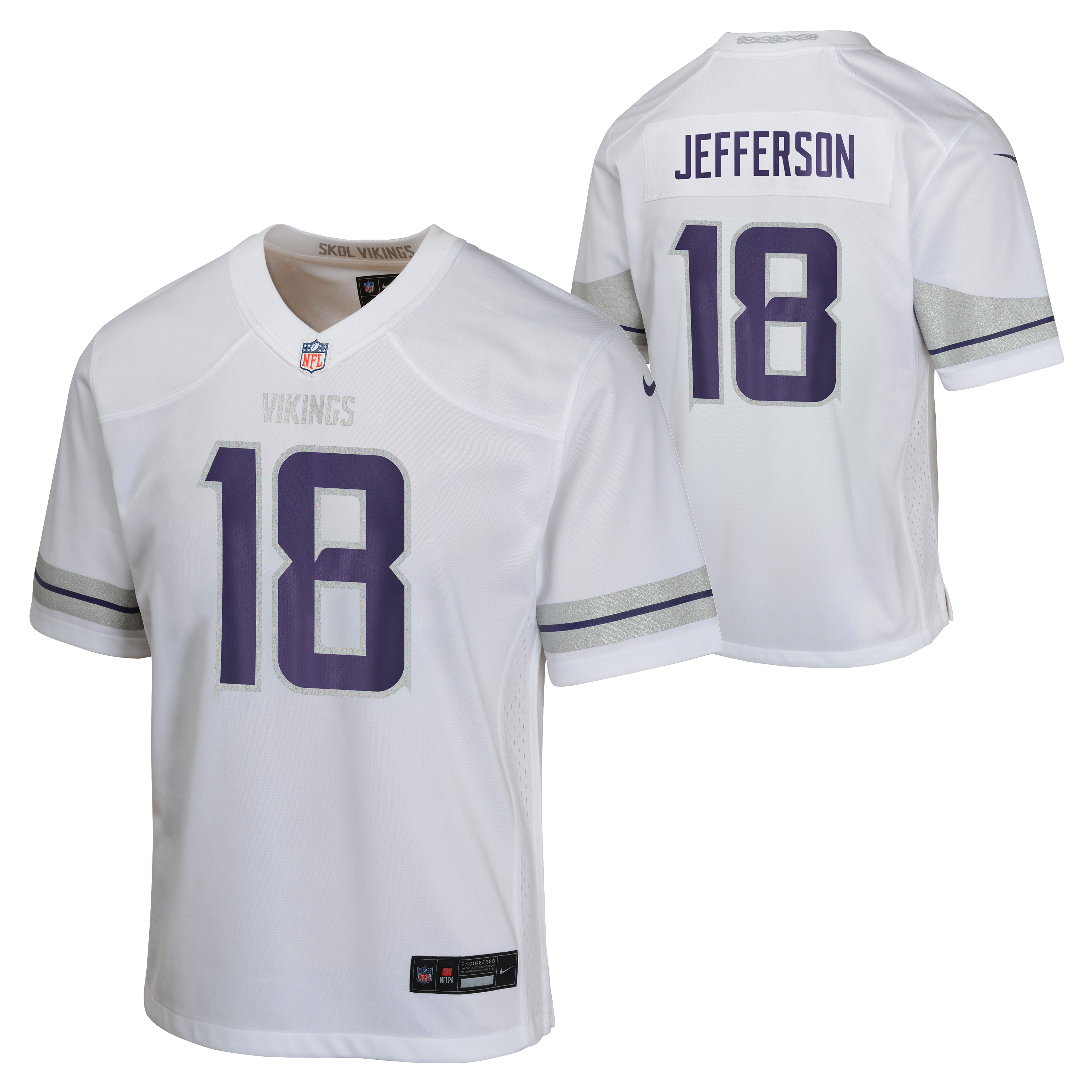 Youth Justin Jefferson Minnesota Vikings Winter Warrior Nike Game Jersey