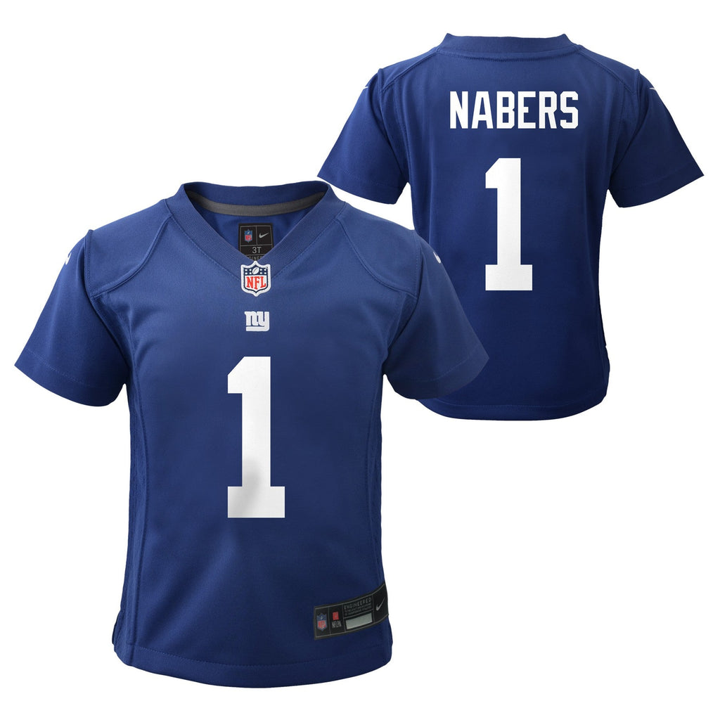 Child Malik Nabers New York Giants Royal Blue Nike Game Jersey