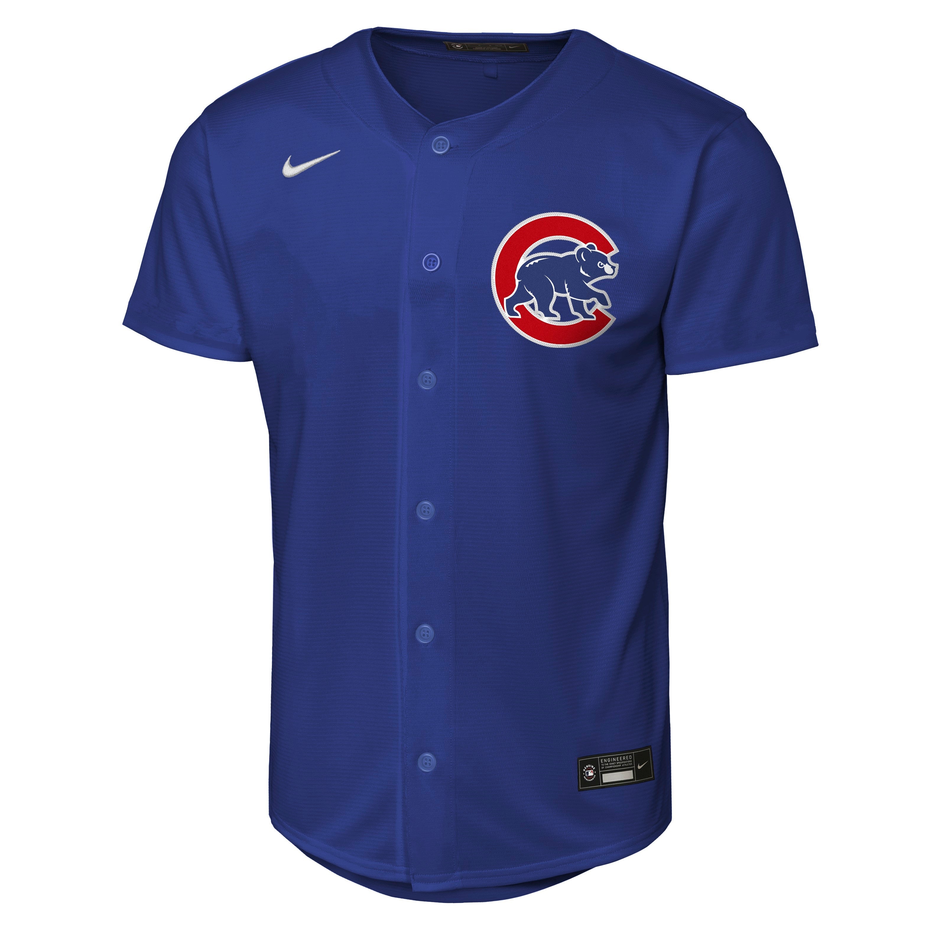 Youth Chicago Cubs Royal Blue Baseline Blank Nike Replica Jersey