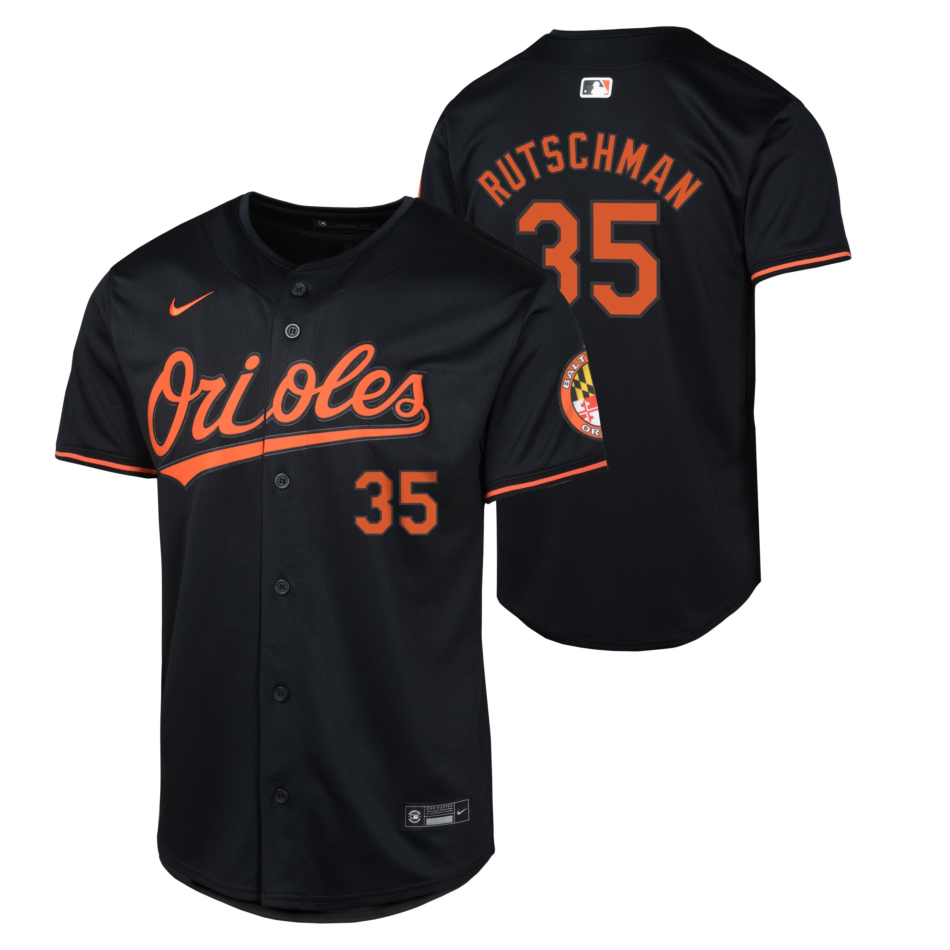 Youth Adley Rutschman NIKE Black Alternate Limited Replica Jersey