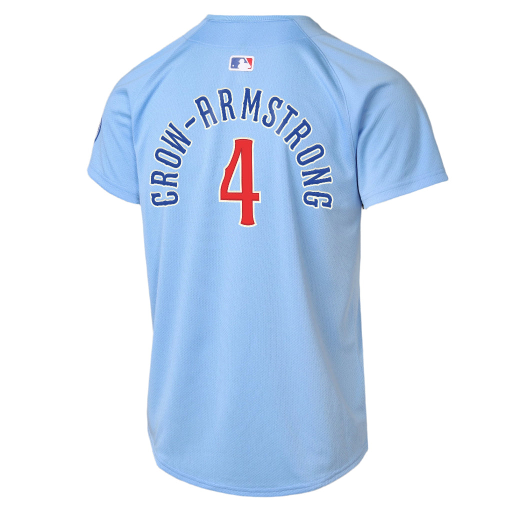 NIKE Youth Chicago Cubs Pete Crow-Armstrong Light Blue 2nd Alternate Limited Replica Jersey