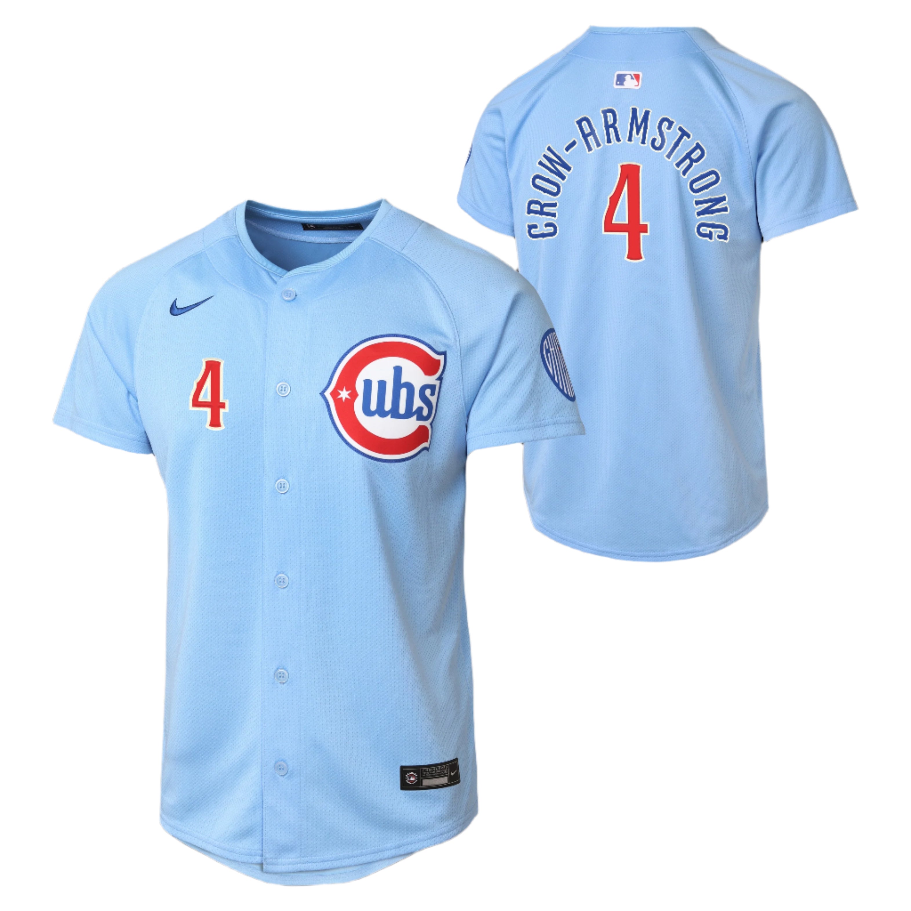 NIKE Youth Chicago Cubs Pete Crow-Armstrong Light Blue 2nd Alternate Limited Replica Jersey