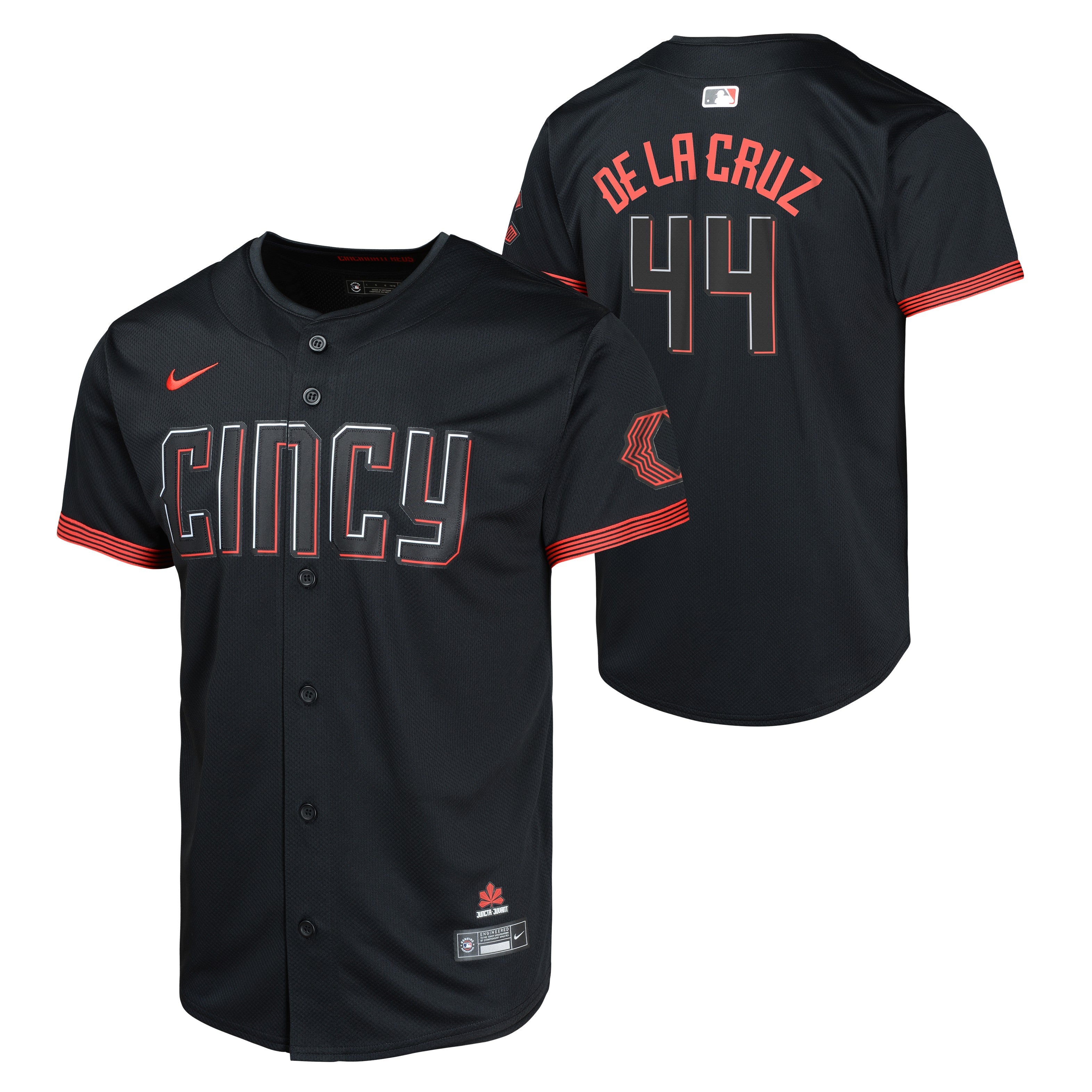 Youth Elly De La Cruz Cincinnati Reds NIKE Black City Connect Limited Replica Jersey