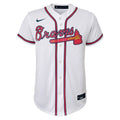 NIKE Youth Atlanta Braves Home White Replica Jersey