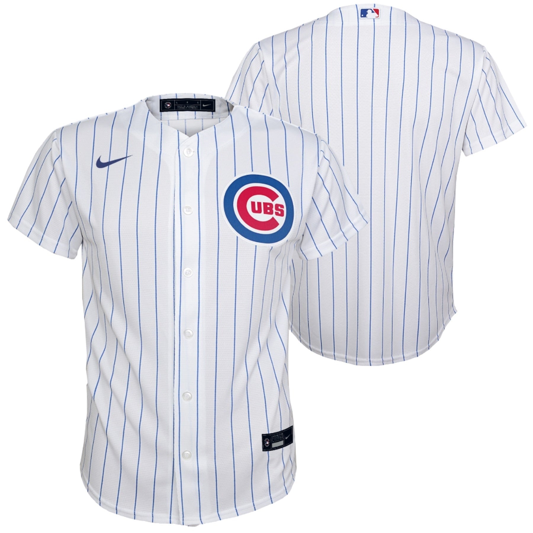 Youth Chicago Cubs White Home New Baseline Blank Nike Replica Jersey