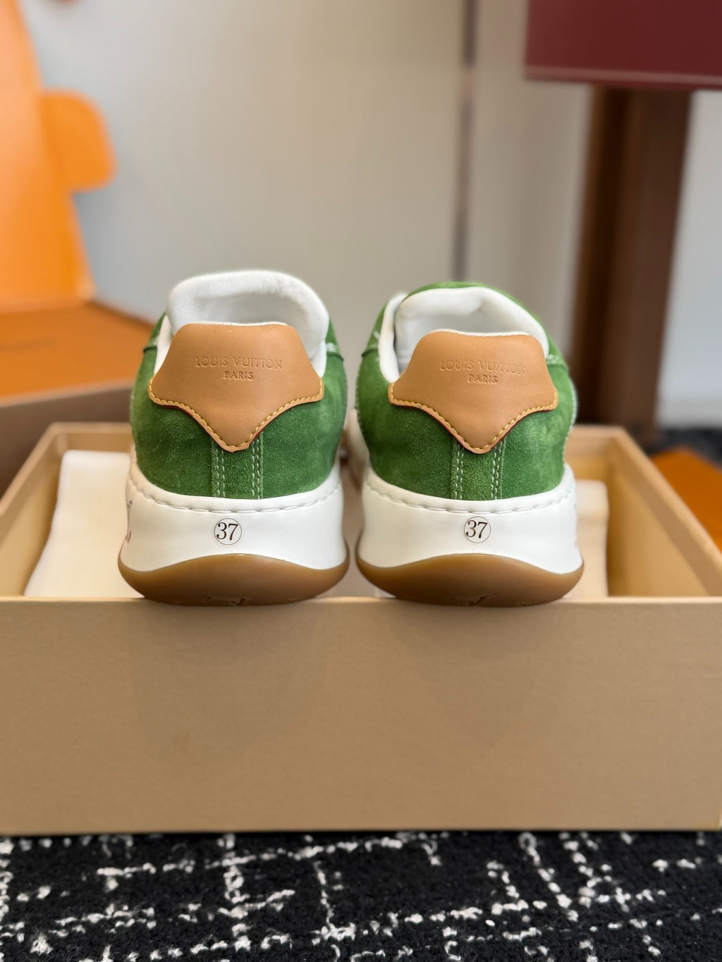 Louis Vuitton LV Tilted Sneaker (Green Suede)