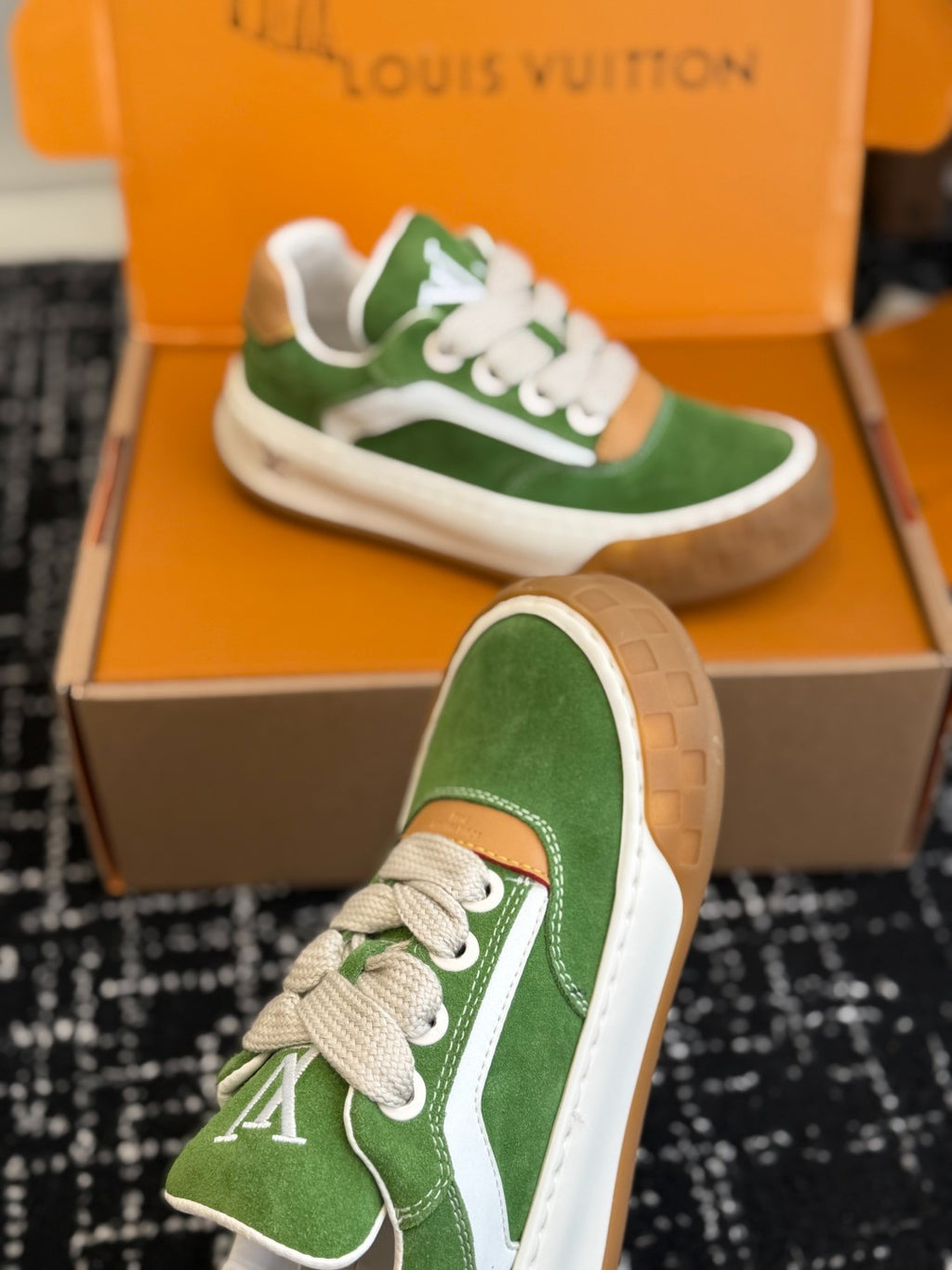 Louis Vuitton LV Tilted Sneaker (Green Suede)