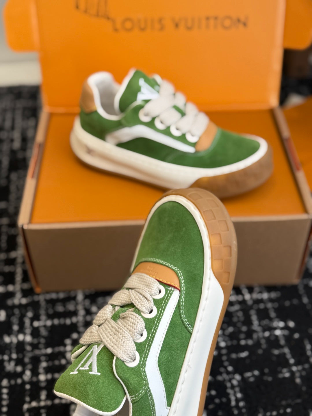 Louis Vuitton LV Tilted Sneaker (Green Suede)