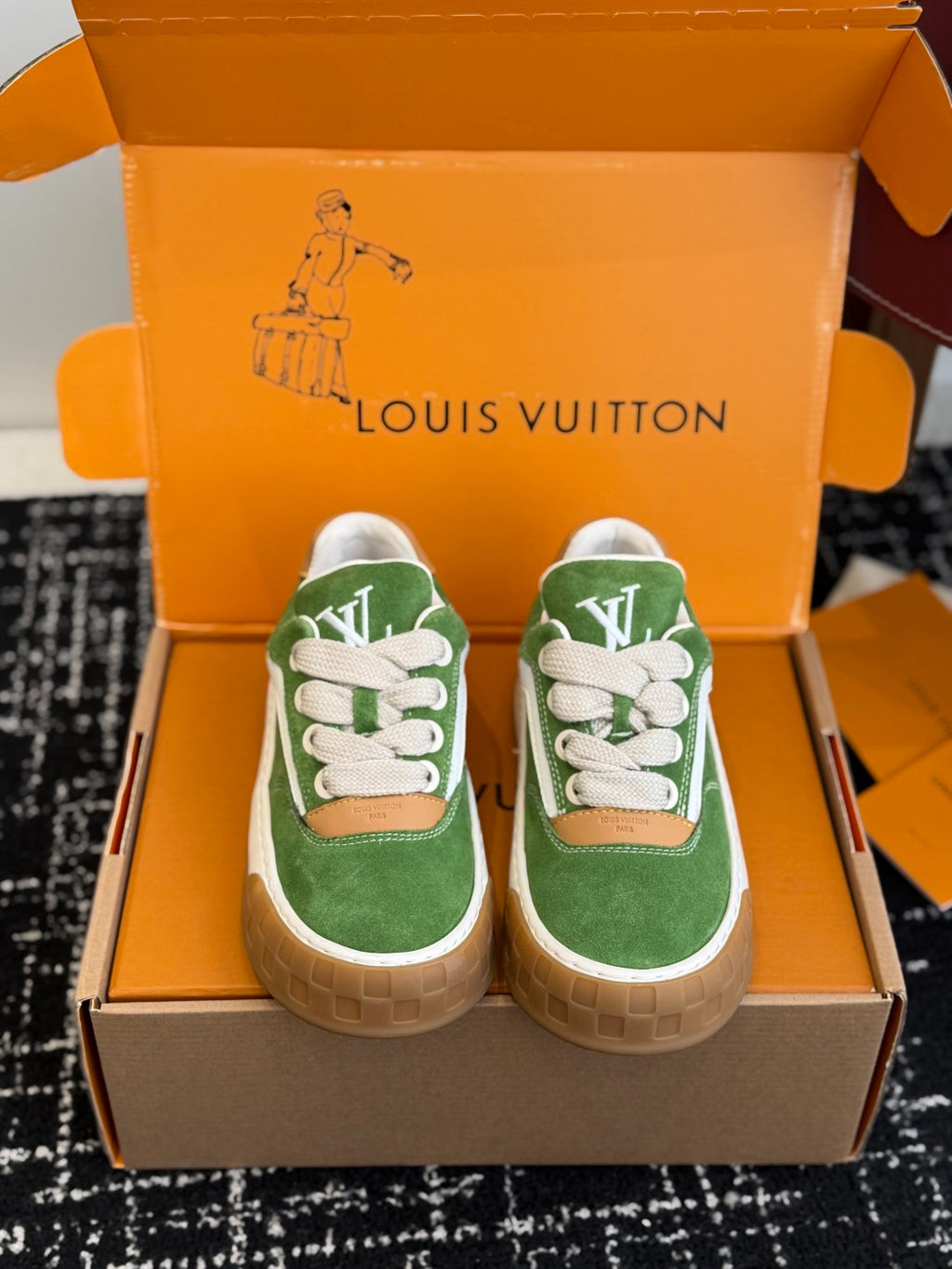 Louis Vuitton LV Tilted Sneaker (Green Suede)