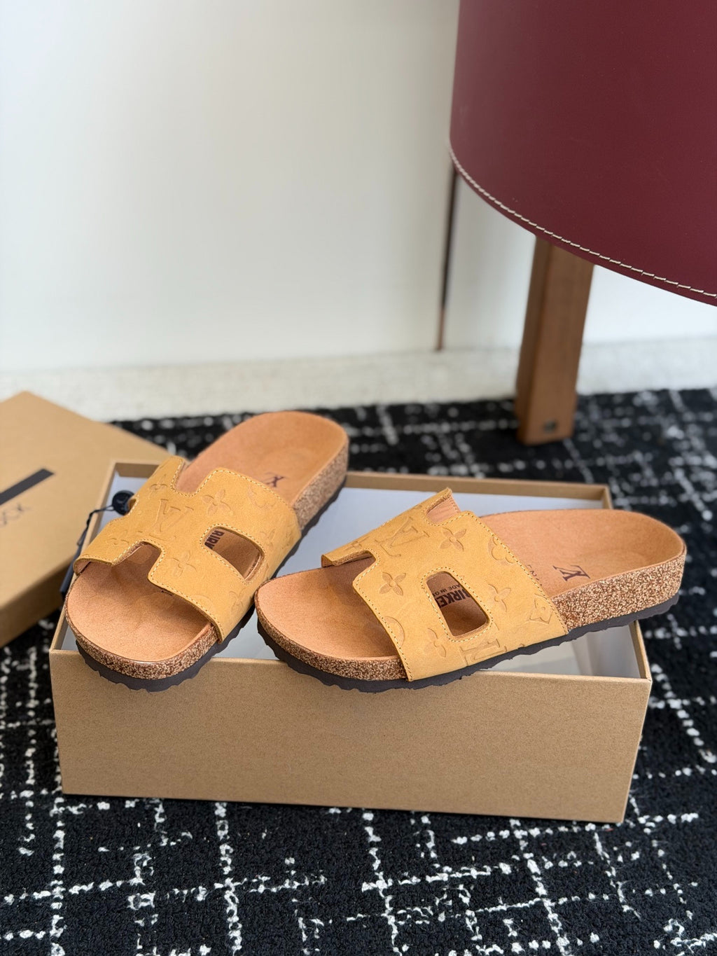 Louis Vuitton LV Oasis Mule (Light Tan Monogram Suede)