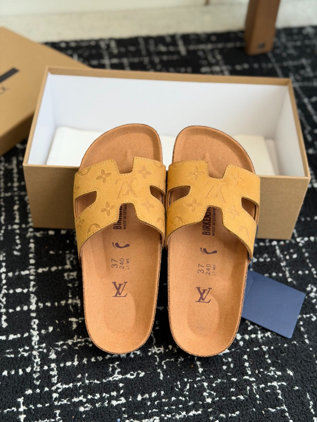 Louis Vuitton LV Oasis Mule (Light Tan Monogram Suede)