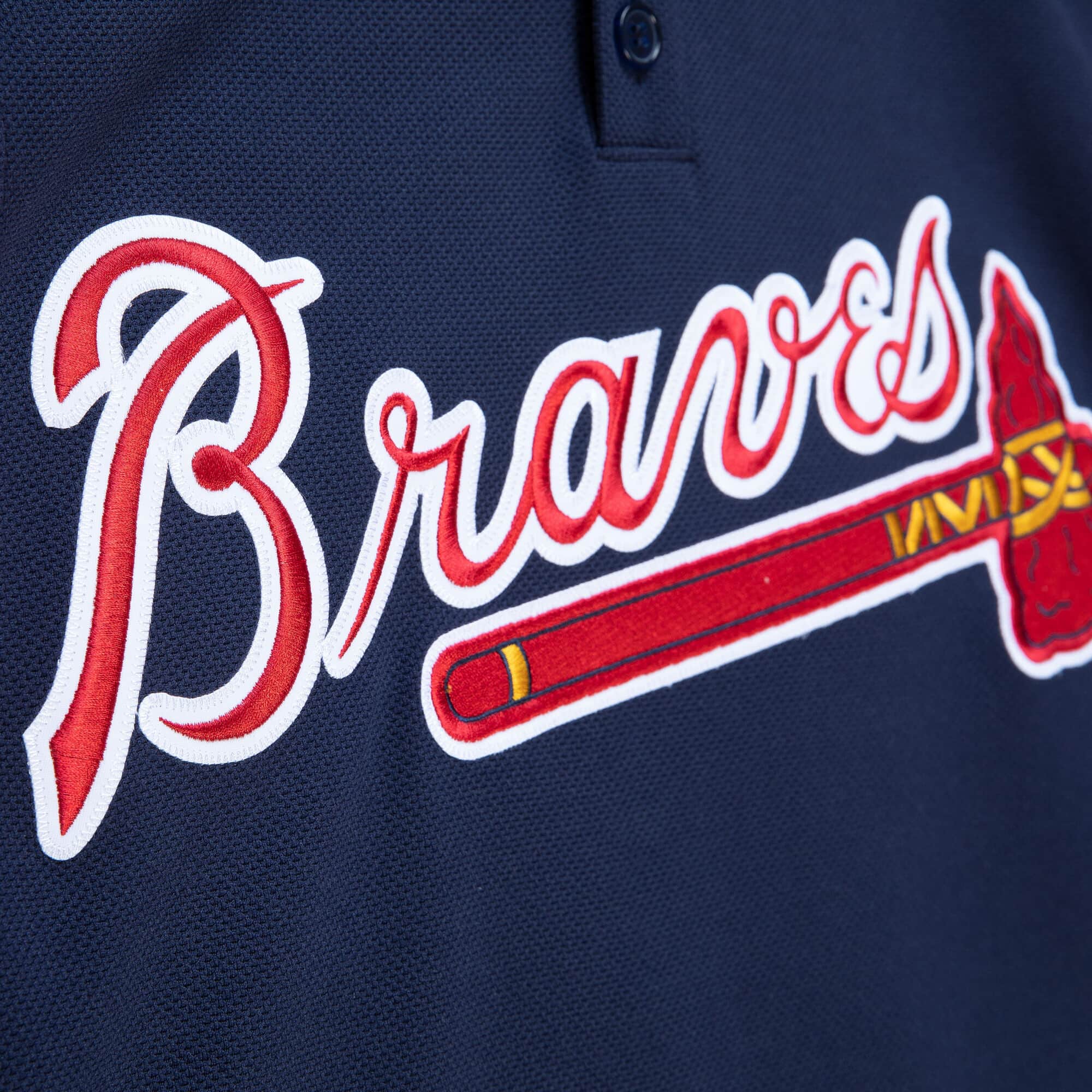 Men's Atlanta Braves Chipper Jones 2003 Mitchell & Ness Navy Cooperstown Batting Practice Jersey