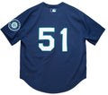 Men's Seattle Mariners Ichiro Suzuki 2002 Mitchell & Ness Navy Cooperstown Collection Mesh Batting Practice Jersey