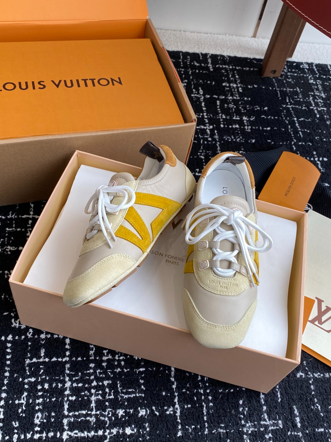 Louis Vuitton Recif Sneaker (Cream/Yellow)