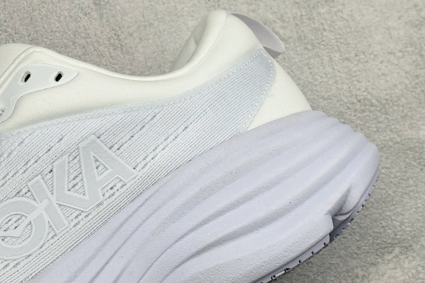 HOKA Bondi 8 Triple White Running Sneaker