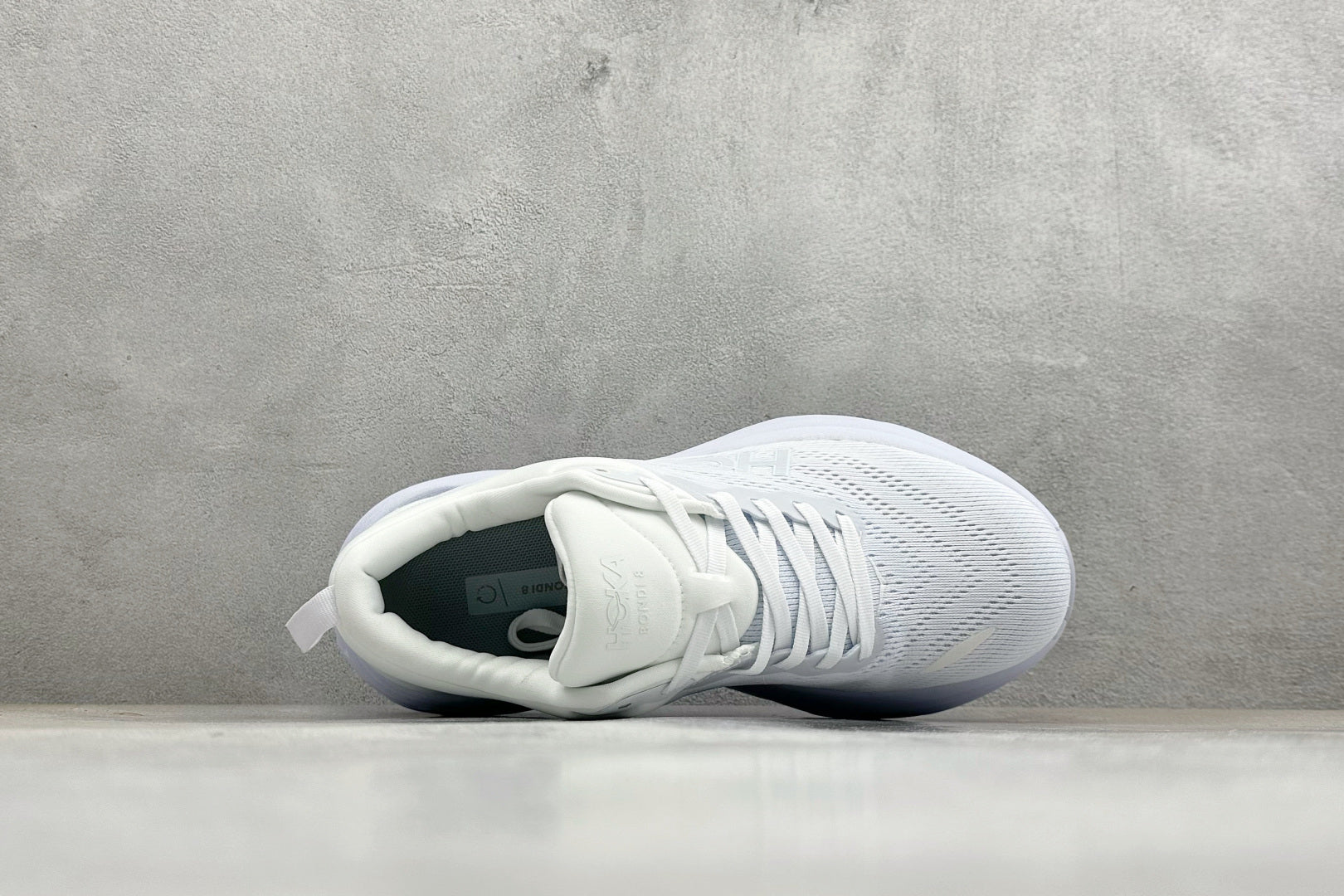 HOKA Bondi 8 Triple White Running Sneaker