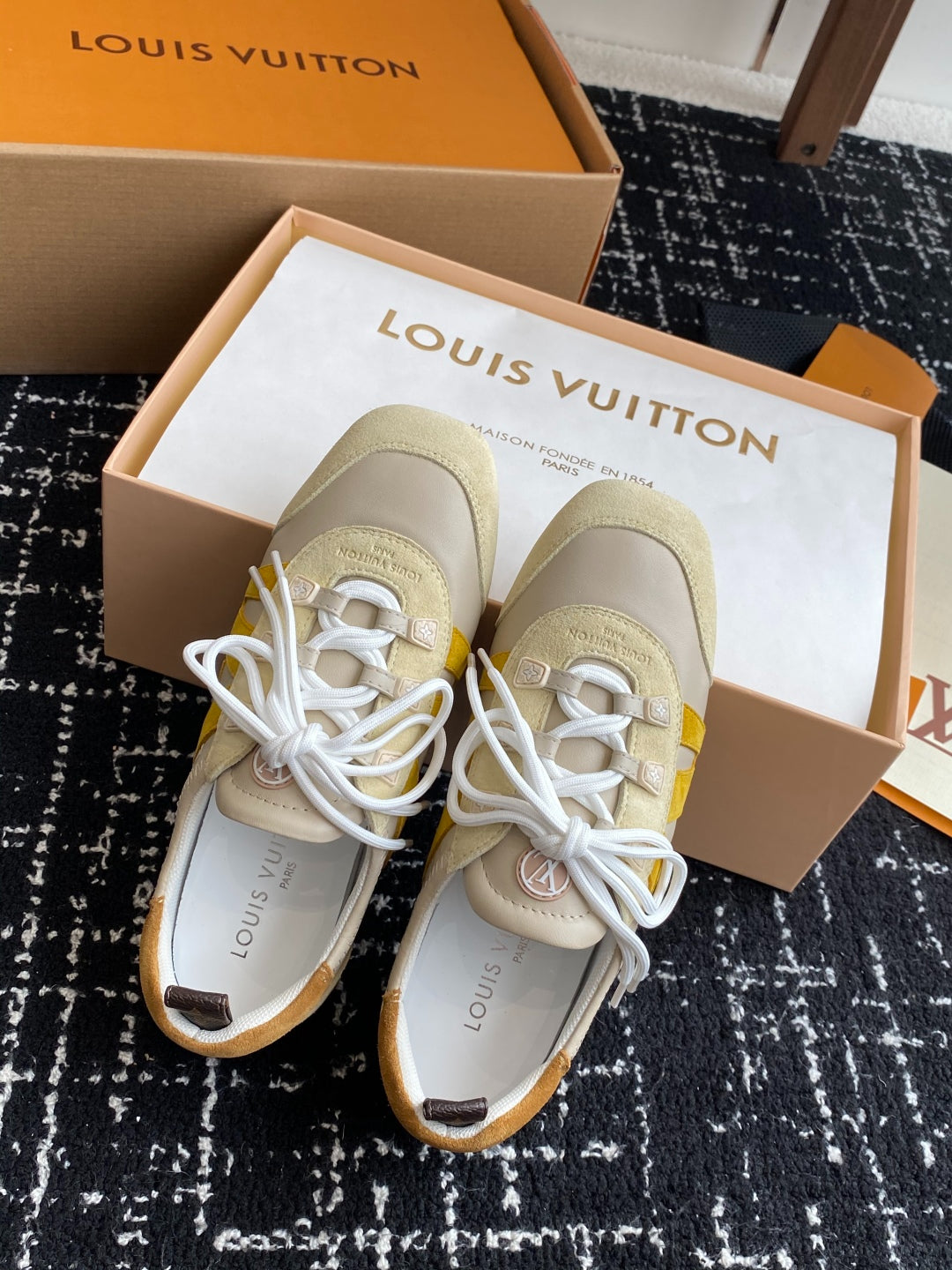 Louis Vuitton Recif Sneaker (Cream/Yellow)