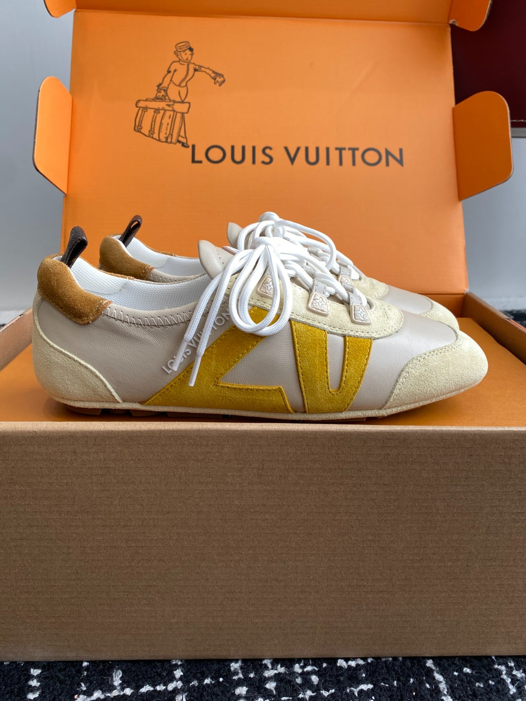 Louis Vuitton Recif Sneaker (Cream/Yellow)