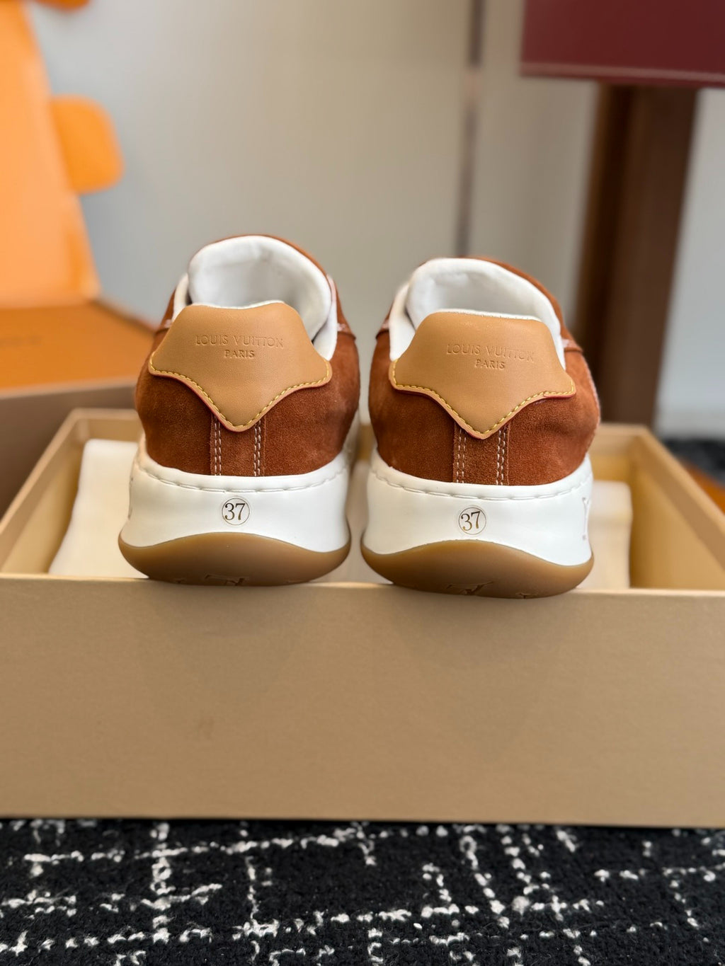 Louis Vuitton LV Tilted Sneaker (Tan Suede)