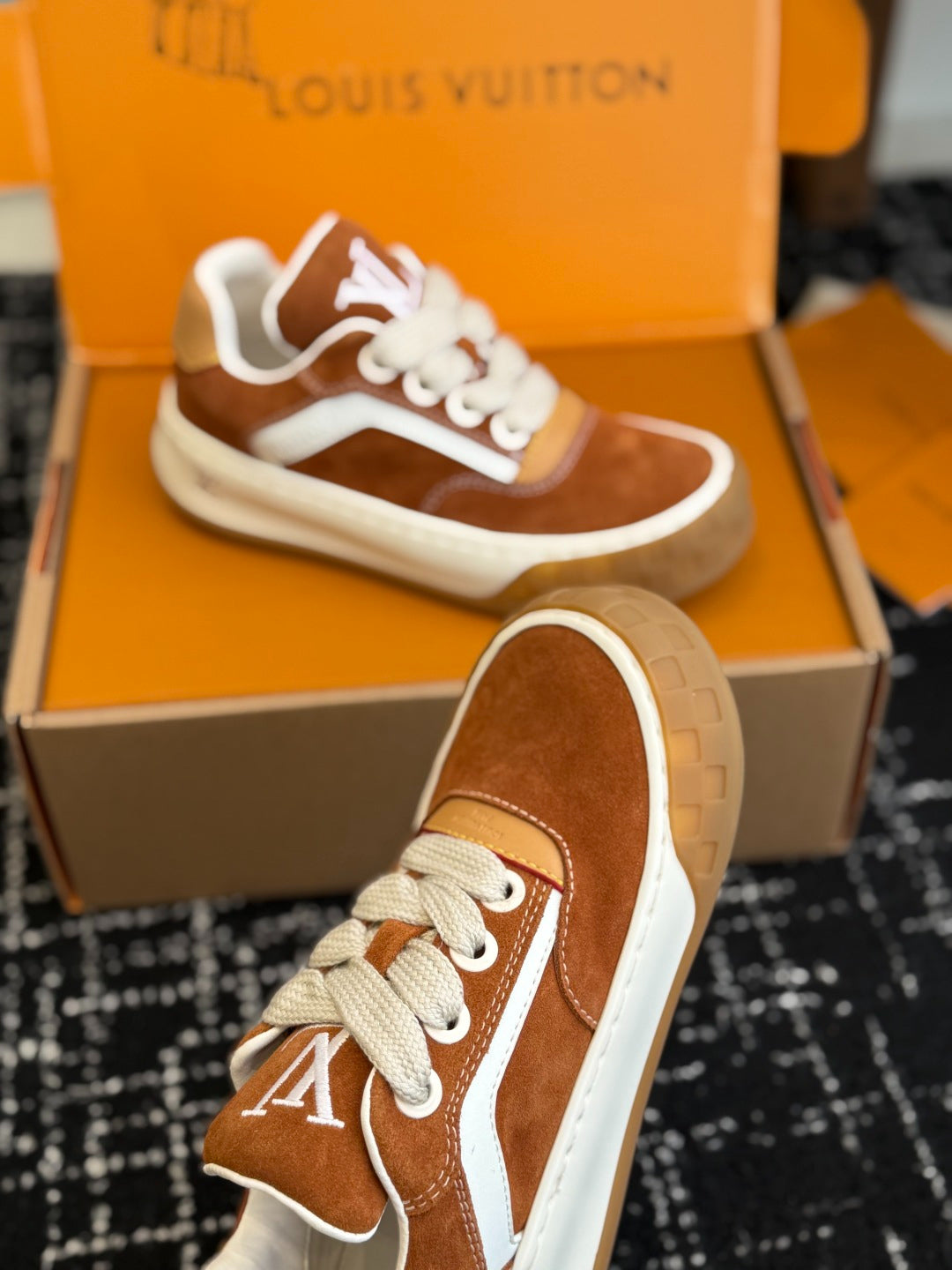 Louis Vuitton LV Tilted Sneaker (Tan Suede)