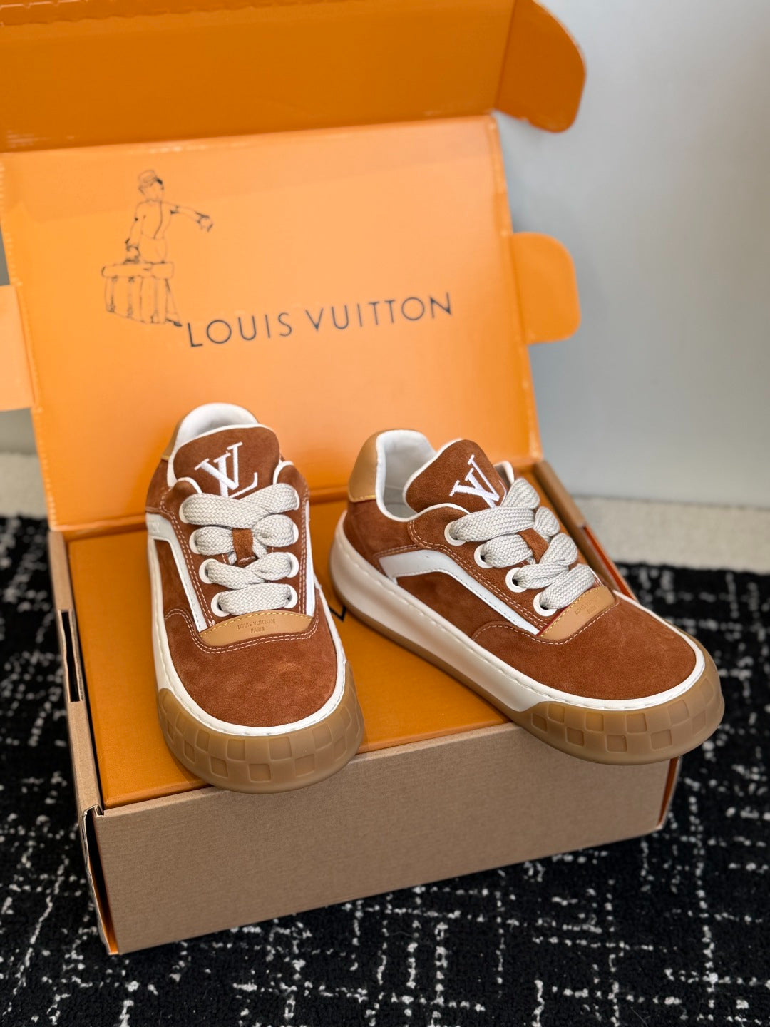 Louis Vuitton LV Tilted Sneaker (Tan Suede)