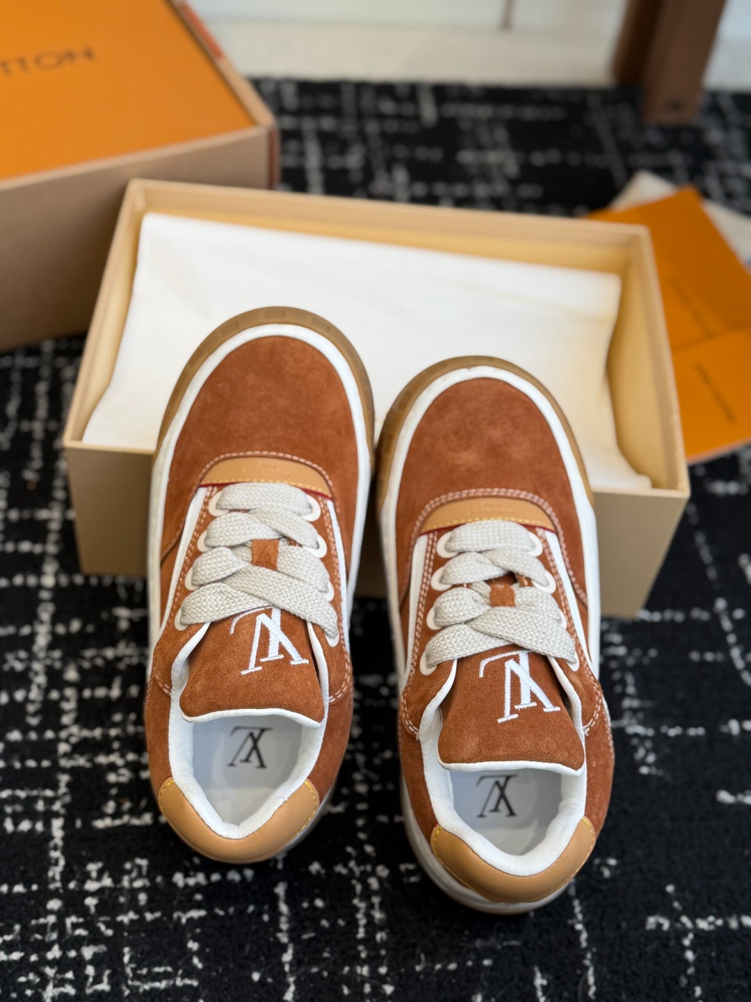 Louis Vuitton LV Tilted Sneaker (Tan Suede)