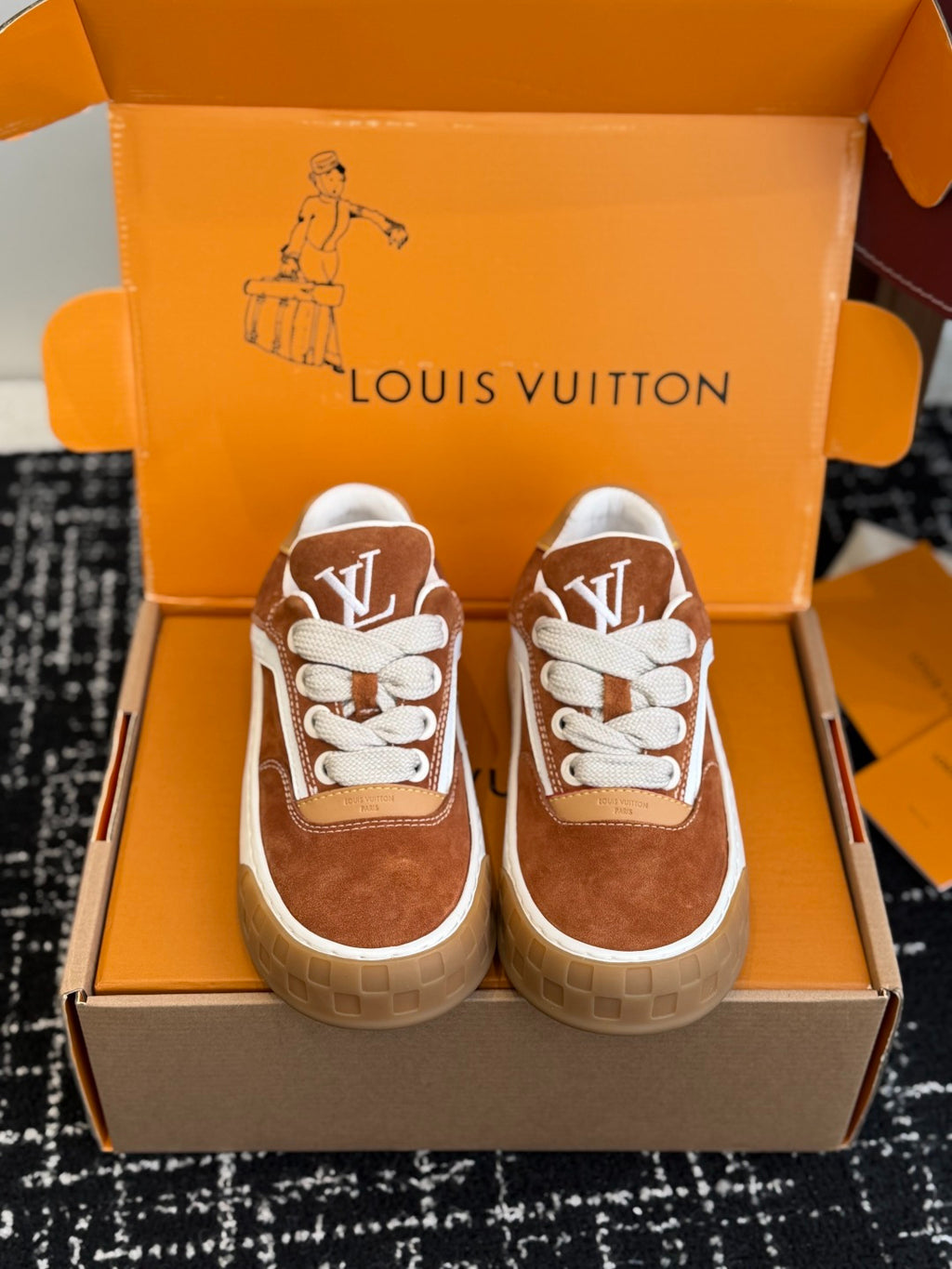 Louis Vuitton LV Tilted Sneaker (Tan Suede)