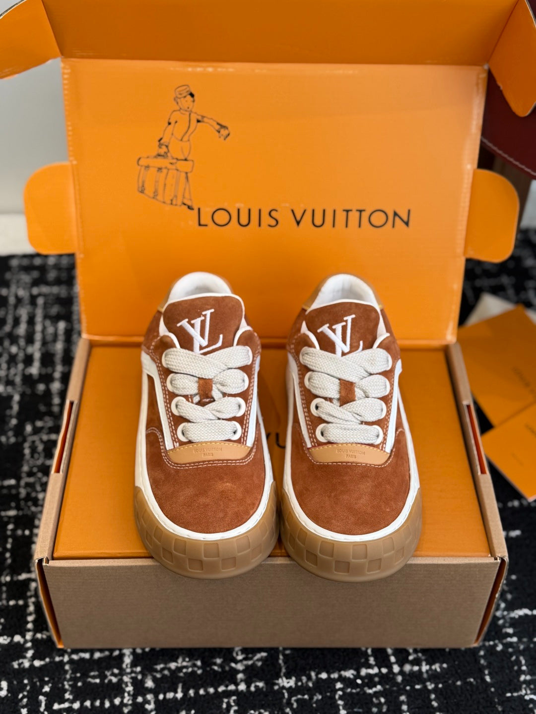 Louis Vuitton LV Tilted Sneaker (Tan Suede)
