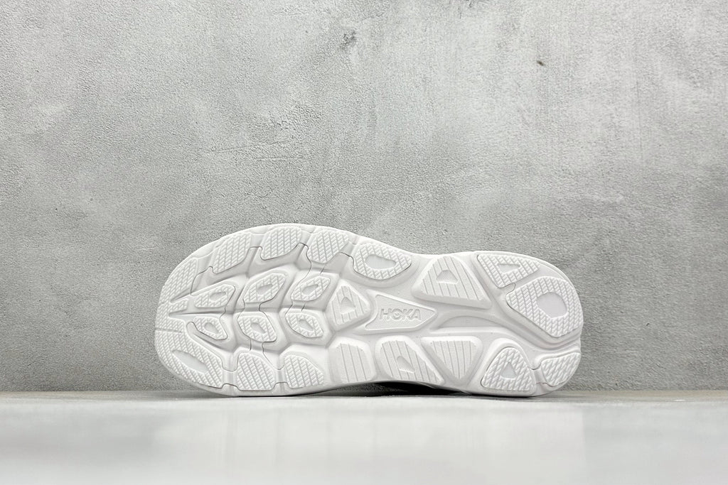 HOKA Clifton 10 Triple White Cushioned Road Running Sneakers