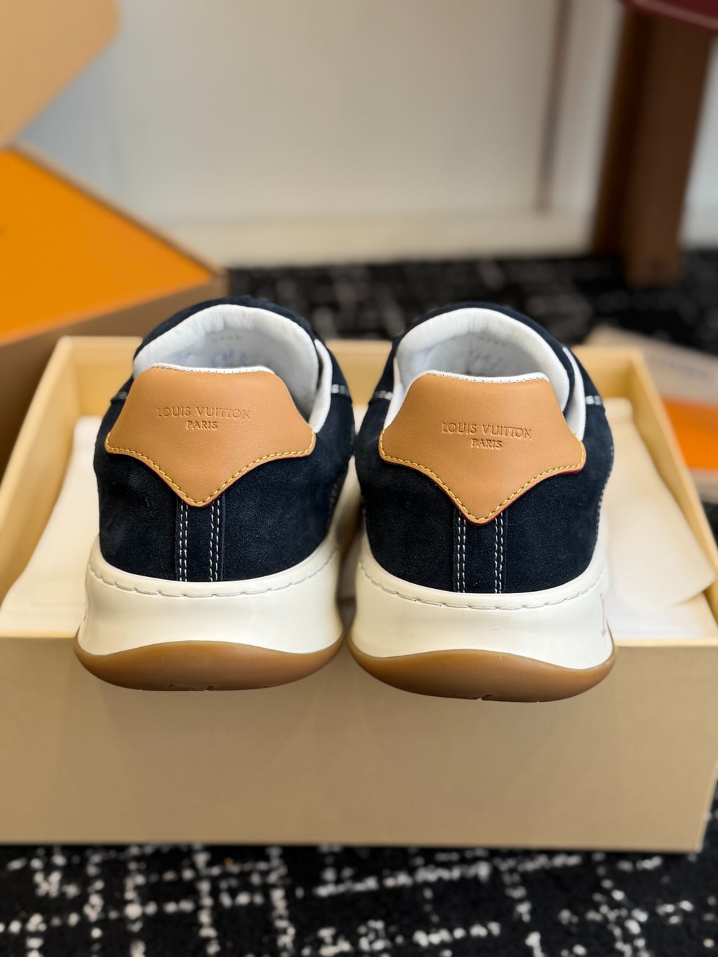 Louis Vuitton LV Tilted Sneaker (Black Suede)
