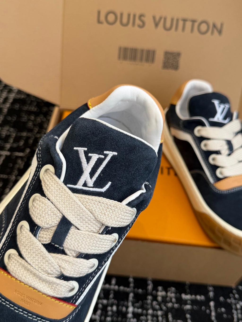 Louis Vuitton LV Tilted Sneaker (Black Suede)