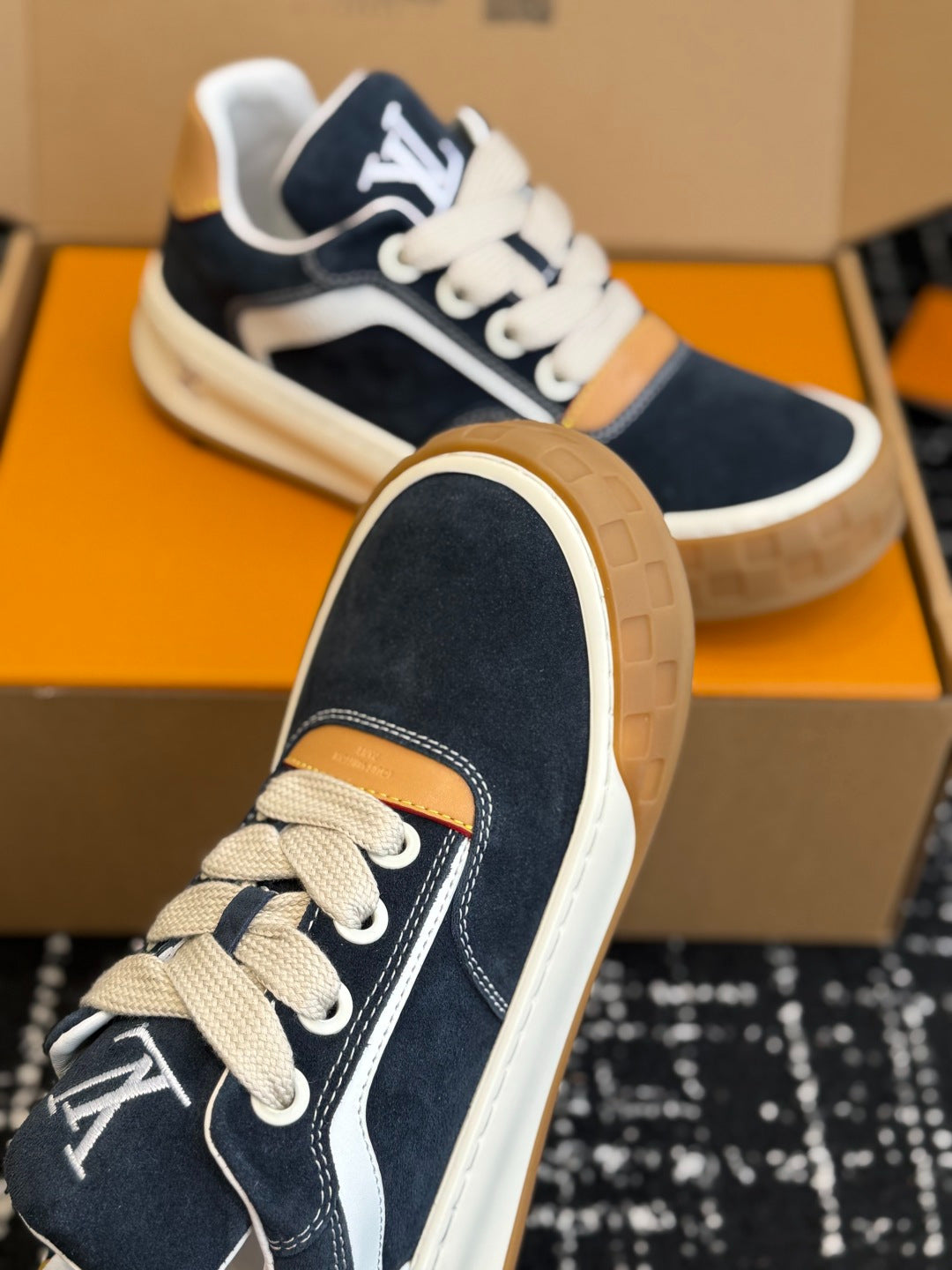 Louis Vuitton LV Tilted Sneaker (Black Suede)