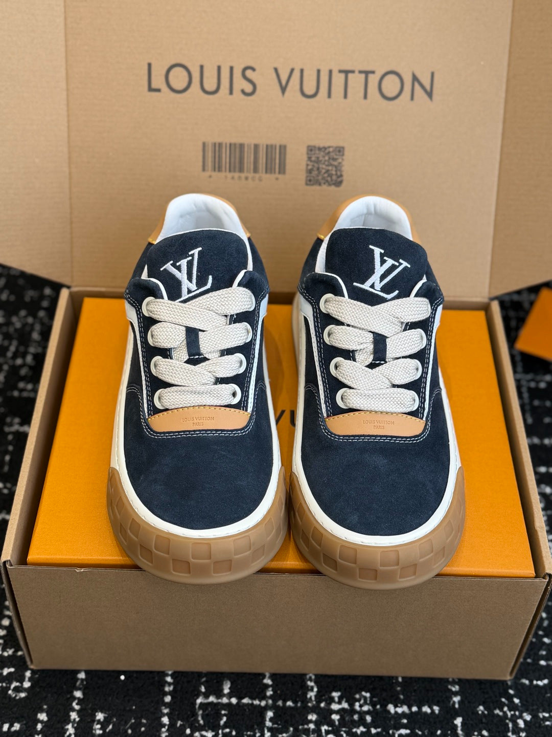 Louis Vuitton LV Tilted Sneaker (Black Suede)