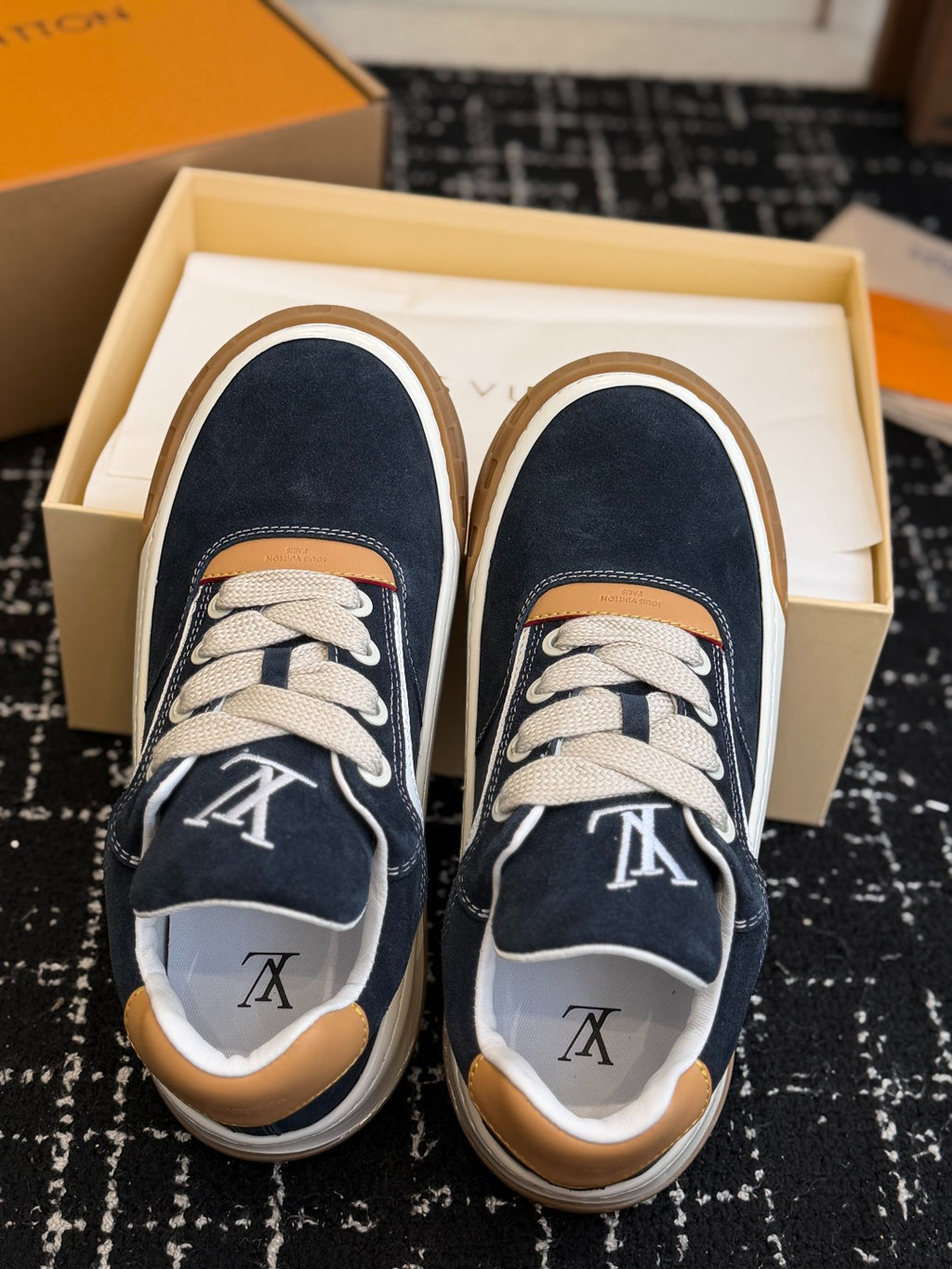 Louis Vuitton LV Tilted Sneaker (Black Suede)