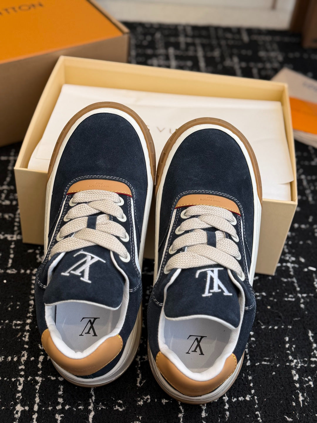 Louis Vuitton LV Tilted Sneaker (Black Suede)
