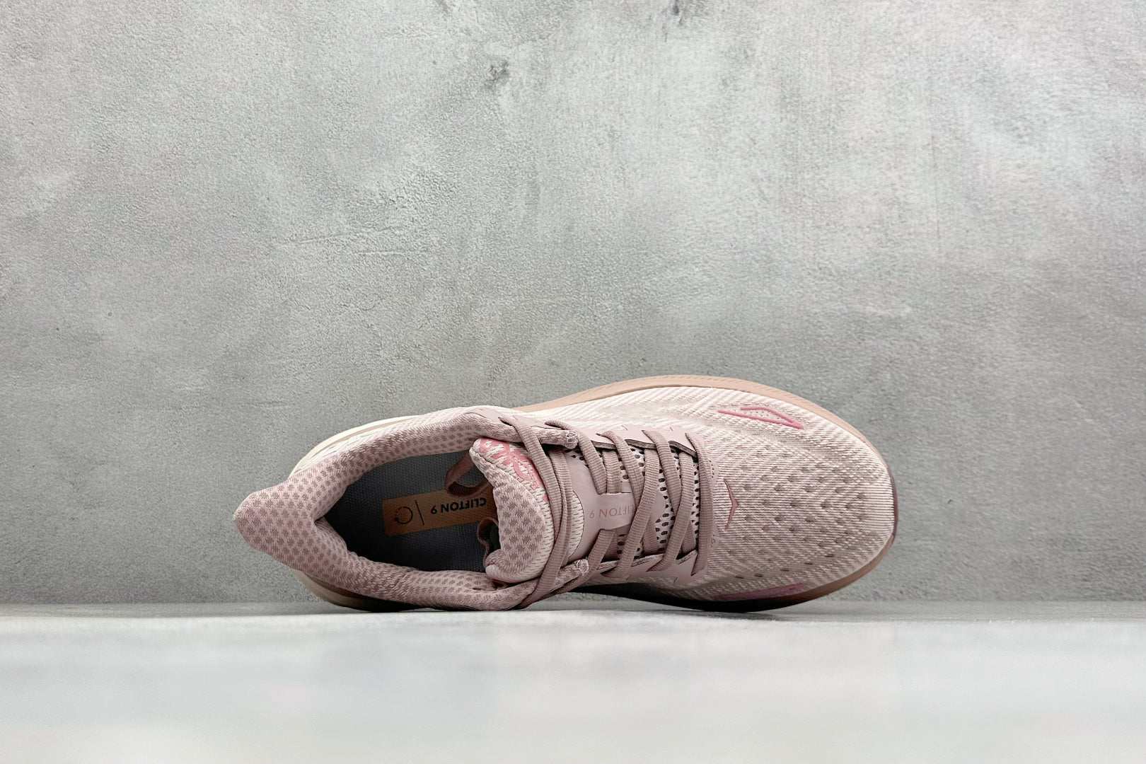 HOKA Clifton 9 Dusty Rose Pale Pink Daily Running Trainers