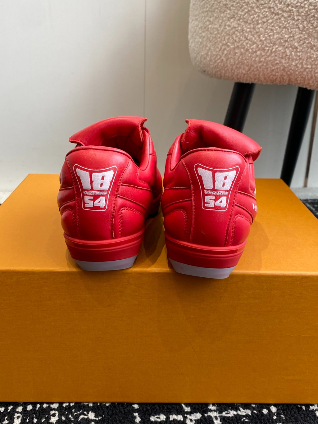 Louis Vuitton LV Kick Sneaker (Red Leather)
