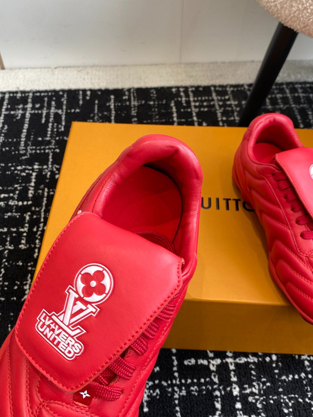 Louis Vuitton LV Kick Sneaker (Red Leather)